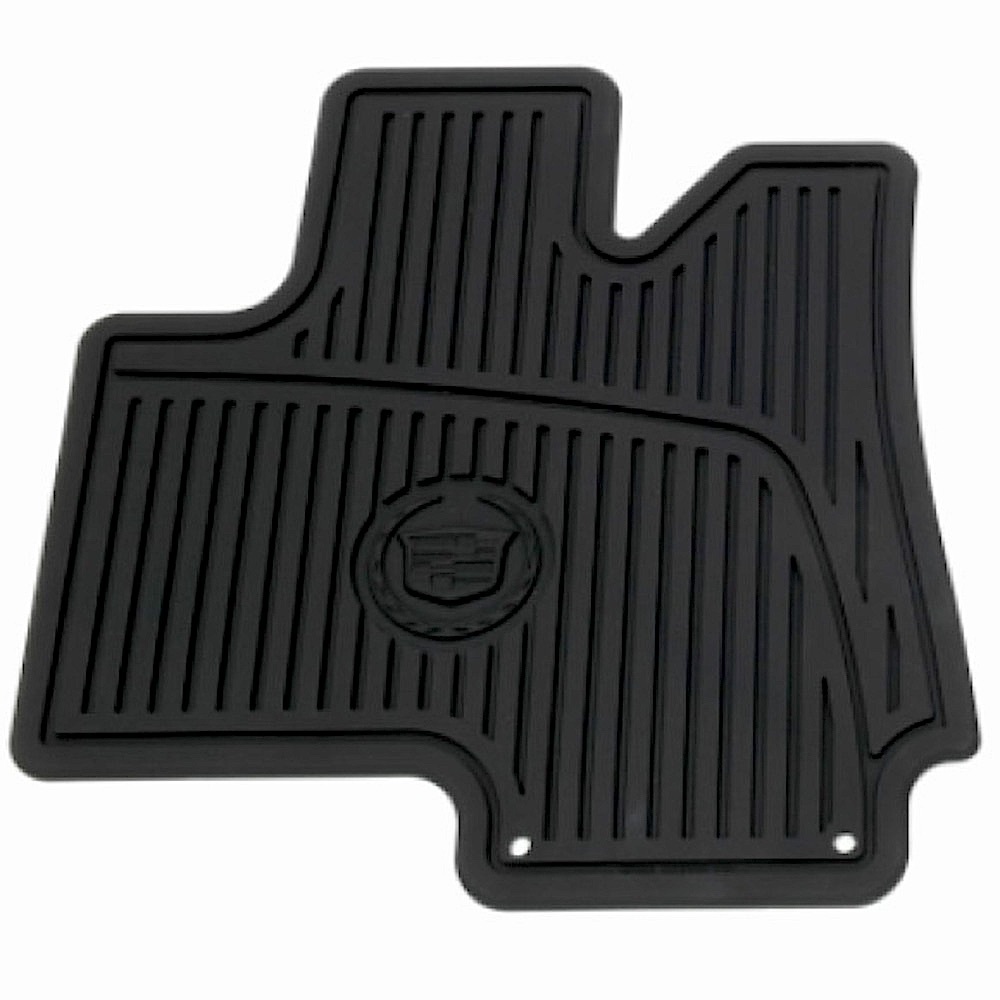 CADILLAC Front Mats Genuine OEM All Weather SRX 2010 - 2014 Black Rubber